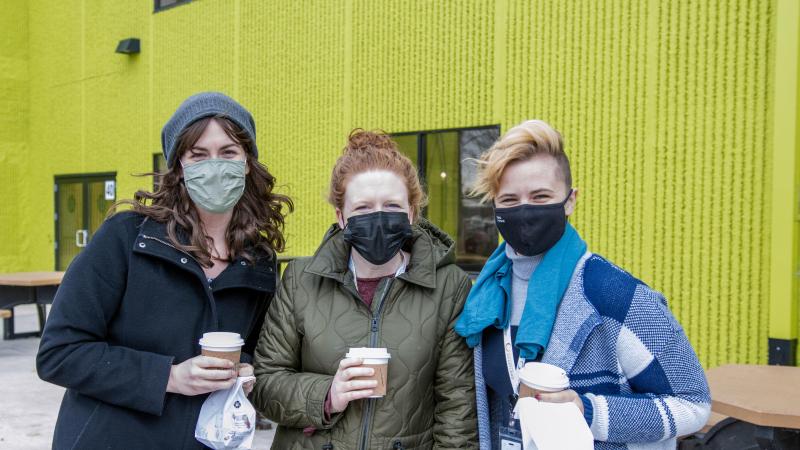 Group of employees outside of Brooklyn Park facility
