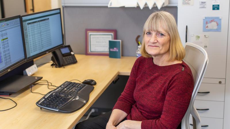 Second Harvest Heartland employee at their desk