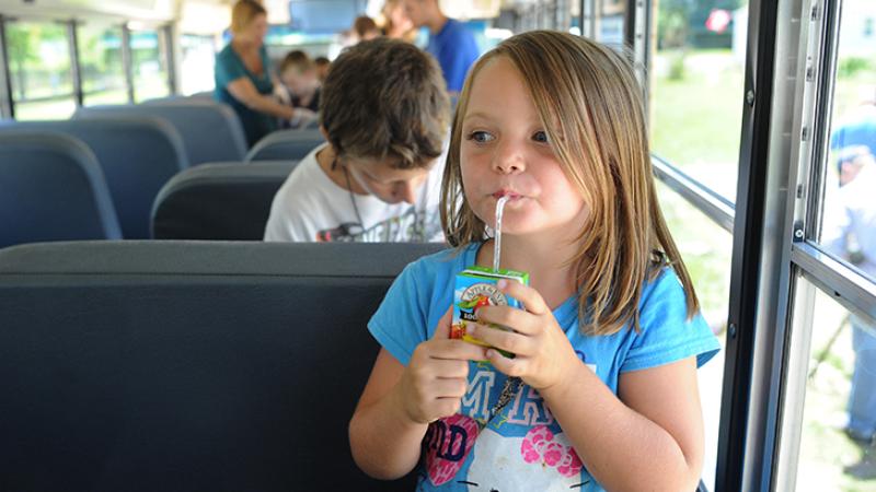 Girl on School Bus Girl on School Bus