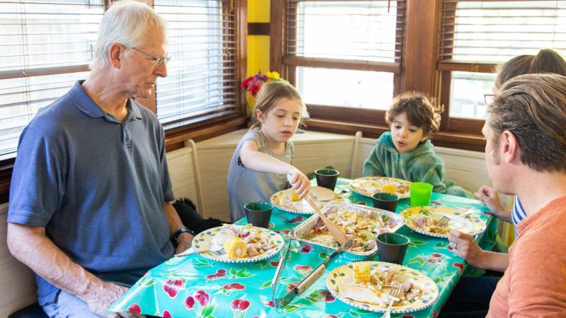 Family Eating at Table