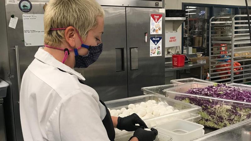 Chef preparing meals