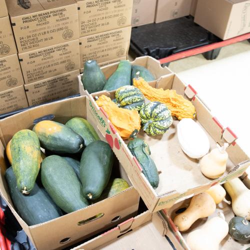 Boxes of produce