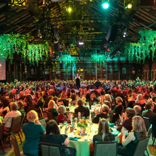 Dish Gala pavilion full of guests
