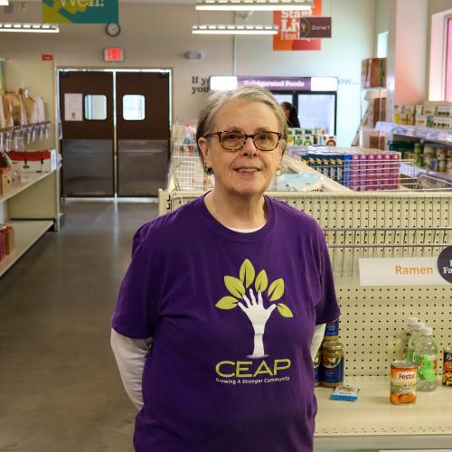 Lorri at CEAP CEAP volunteer and shopper Lorri