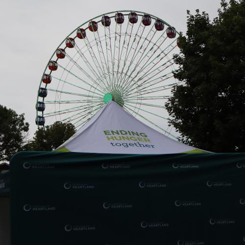 Second Harvest Heartland tent and ferris wheel