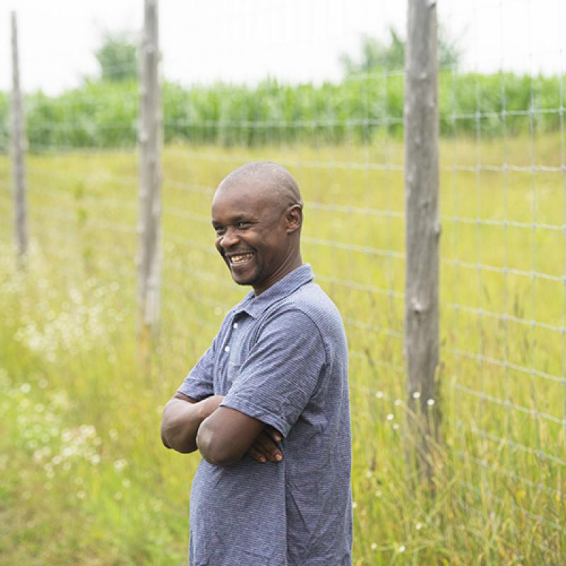 Portrait of Moses Momanyi at Dawn2Dusk Farms