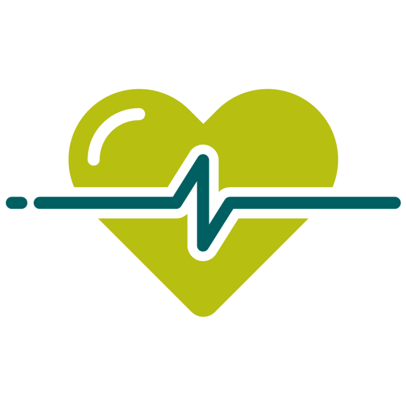HEALTH heart icon square