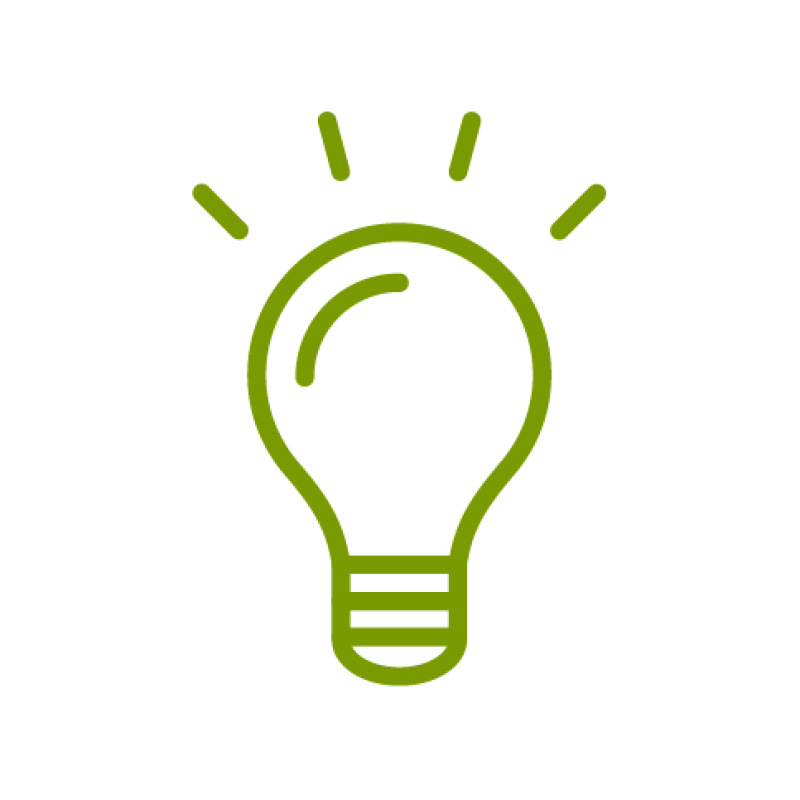 Icon of a light bulb