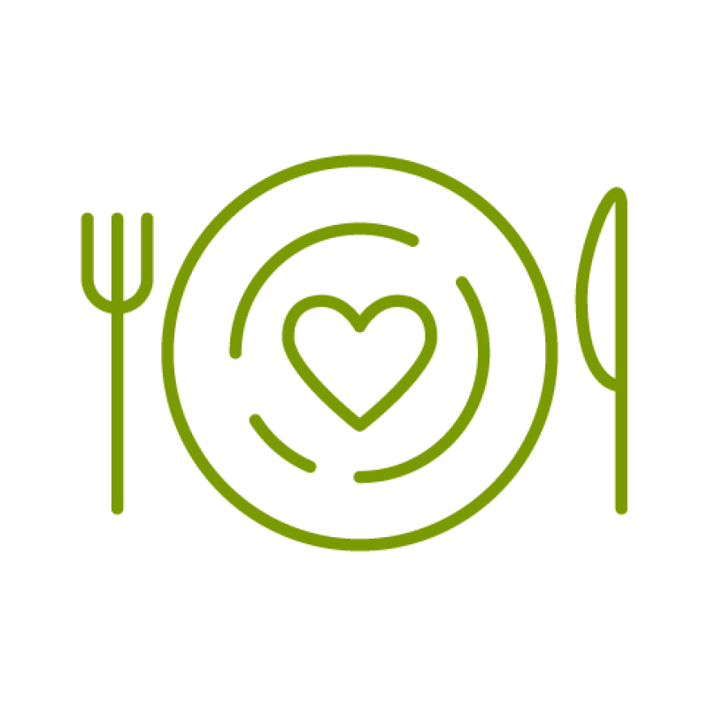 Icon of a plate with a fork and knife