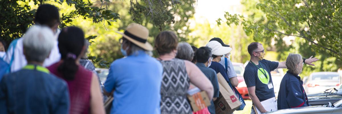 VEAP Shoppers in a Line