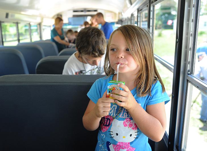 Girl on School Bus Girl on School Bus