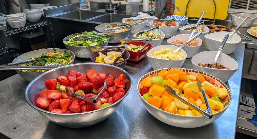 Prepared food in commercial kitchen