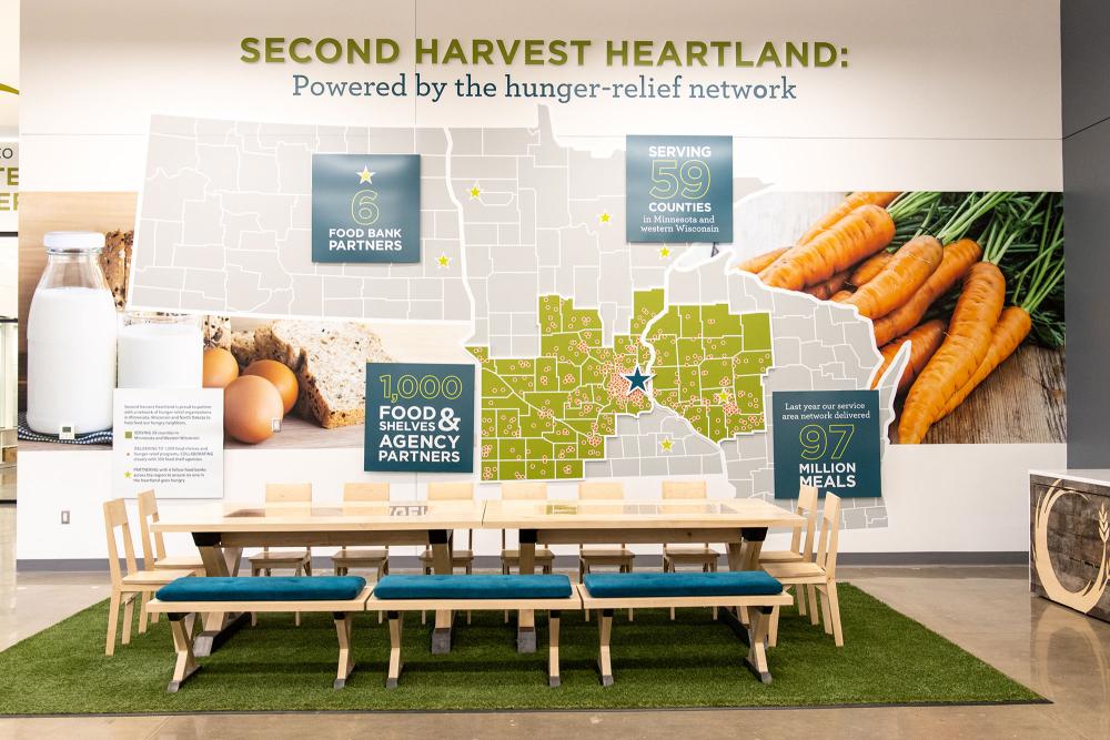Volunteer Welcome Center at Second Harvest Heartland Headquarters