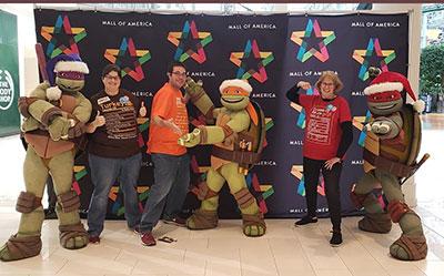 Stepnick Family poses at the Mall of America