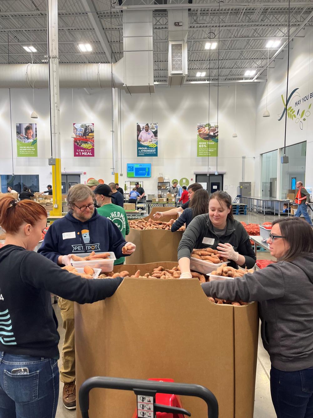 A group of volunteers in a Volunteer Center