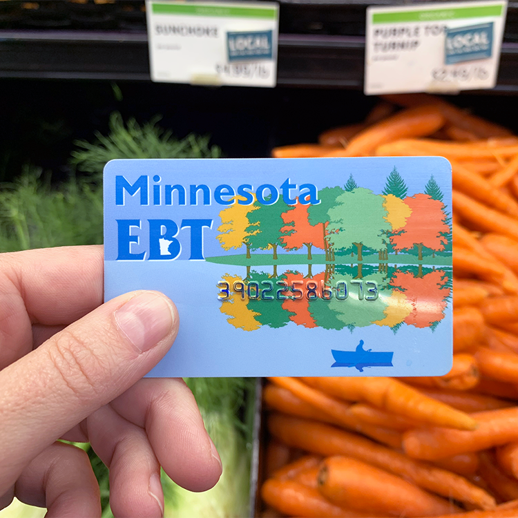 SNAP card at a grocery store
