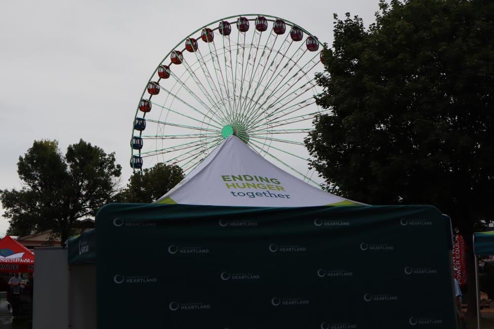 Second Harvest Heartland tent and ferris wheel