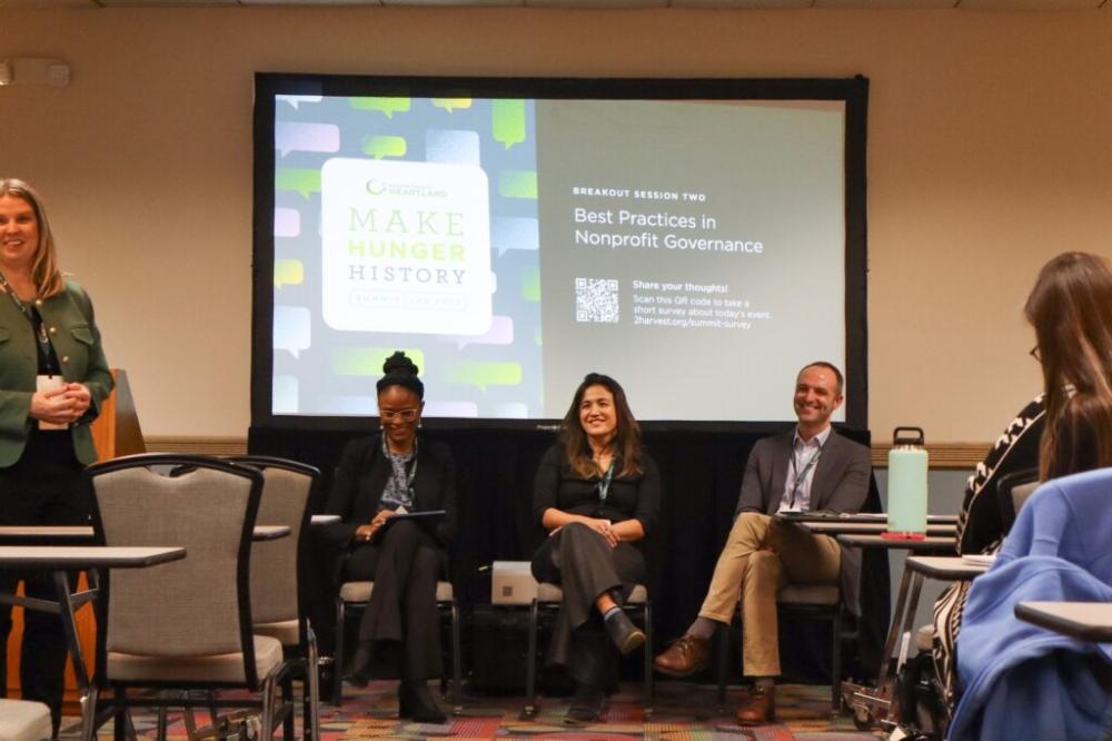 Panelists answer questions at a summit breakout session
