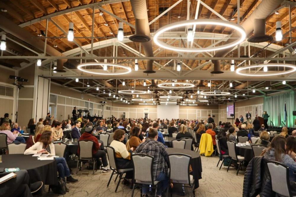 Photos of large group at the summit