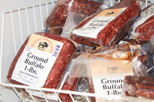 Ground Buffalo Meat at the Department of Indian Work Food Pantry