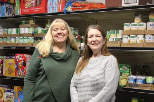 Heaven's Table Food Shelf employees Mary and Deb