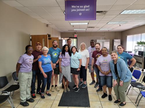 Group of volunteers posing at Shiloh Cares Food Shelf