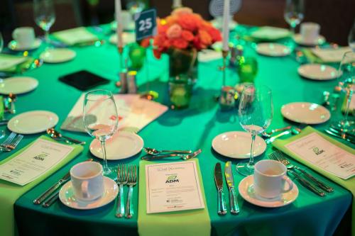 A table setting at the DISH Gala