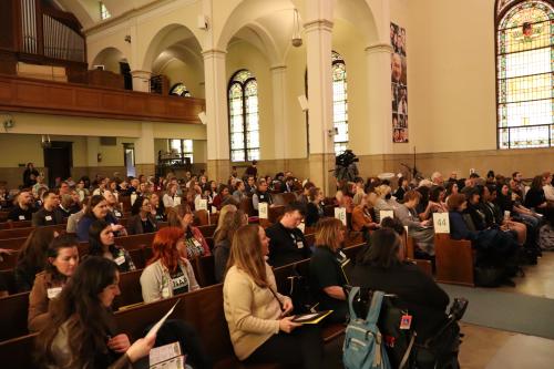 Almost 200 hunger relief advocates gathered to listen to speeches from policy makers and fellow advocates