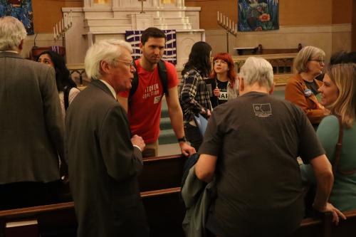 Supporters pictured inside capital for Hunger Day on the Hill