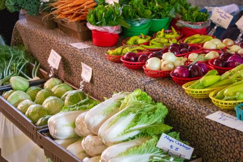 Napa cabbage at a farmers market