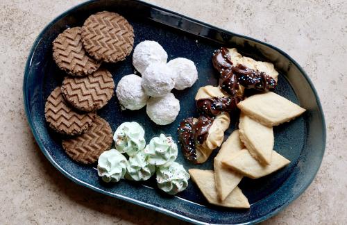 Tray of seasonal cookies